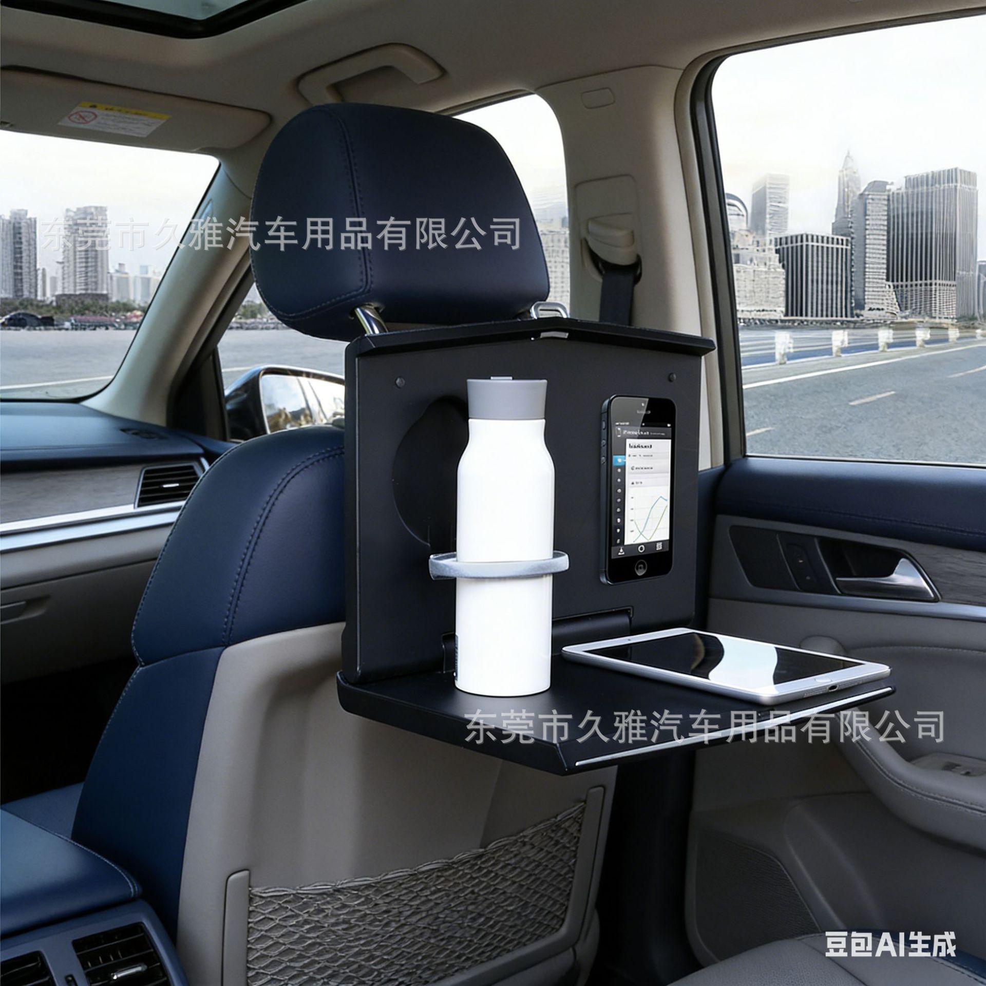 多功能后排折叠车载电脑餐桌