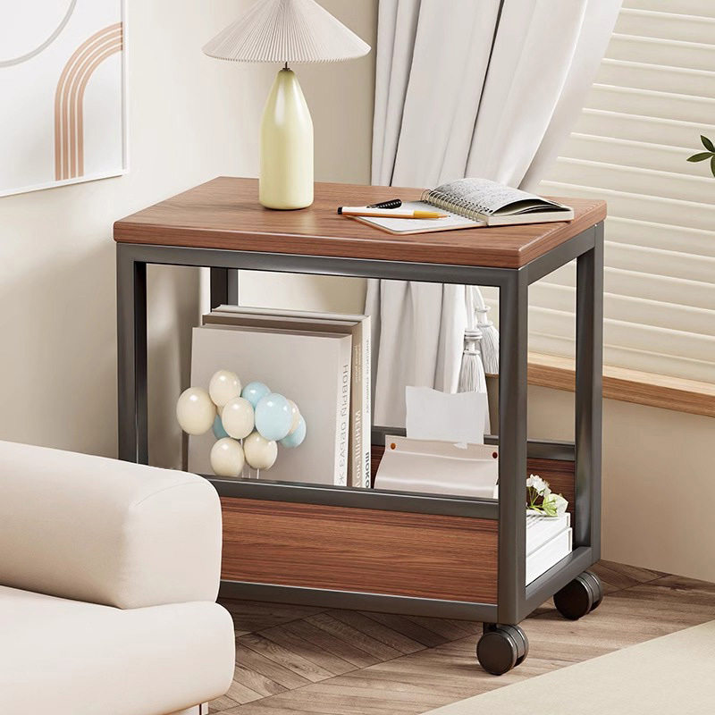 沙发边几客厅家用现代简约茶几阳台卧室简易小桌子分层可移动边柜