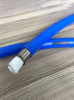 GREATFLEX蓝色硅胶包裹钢丝编织四氟管内衬四氟金属软管BT40B包邮
