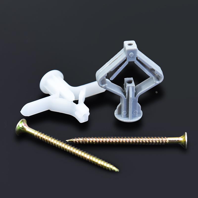 塑料飞机膨胀管石膏板涨栓蝴蝶自攻丝胀塞胶塞窗帘空心砖膨胀螺丝