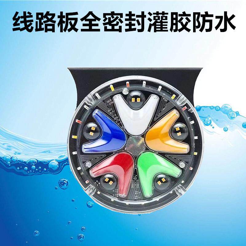 新款货车12V24V通用导光爆闪炫彩超亮防水七彩转向防追尾警示灯