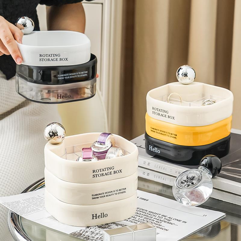 中古首饰收纳盒抗氧化2024新款耳环项链高颜值首饰盒小型手饰品盒