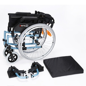 美利驰轮椅L125 折叠轻便扶手脚踏可掀开拆卸残疾人铝合金代步车