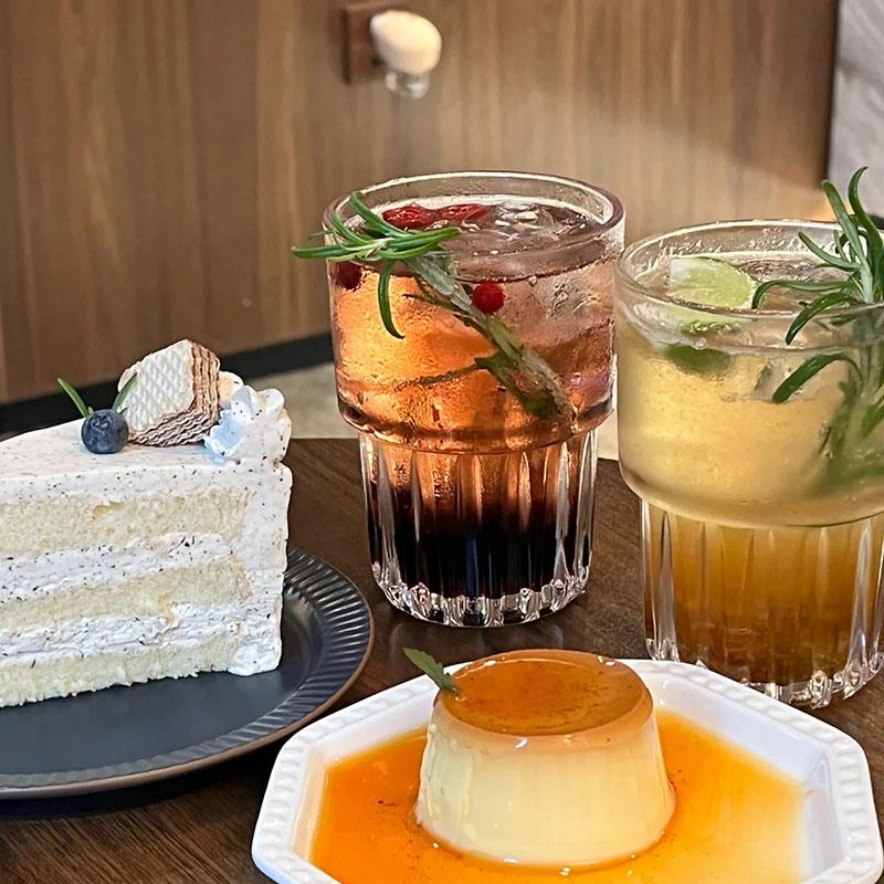 ins风餐厅咖啡杯冰美式冷翠拿铁拉花杯玻璃杯饮料果汁杯花茶杯