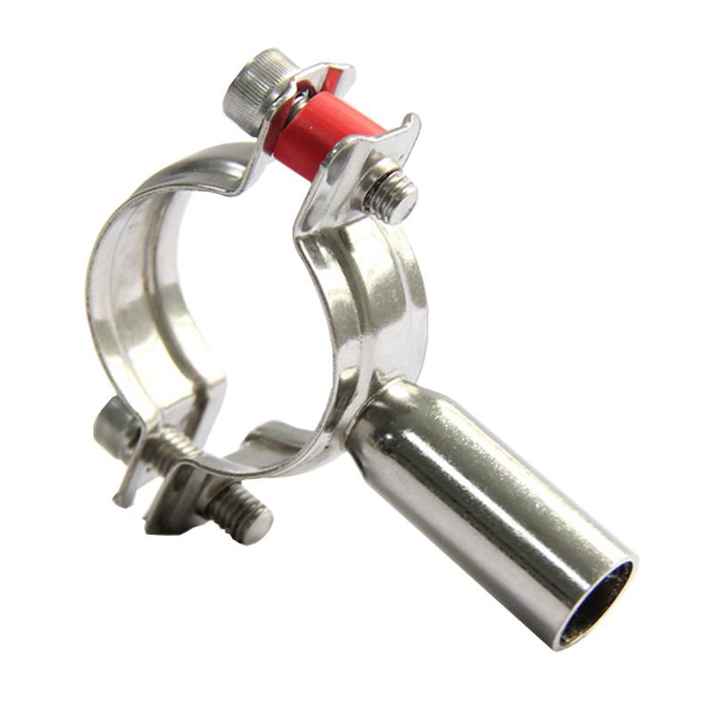 316不锈钢管支架加长底座管卡管箍固定支撑钢管焊接管夹管码