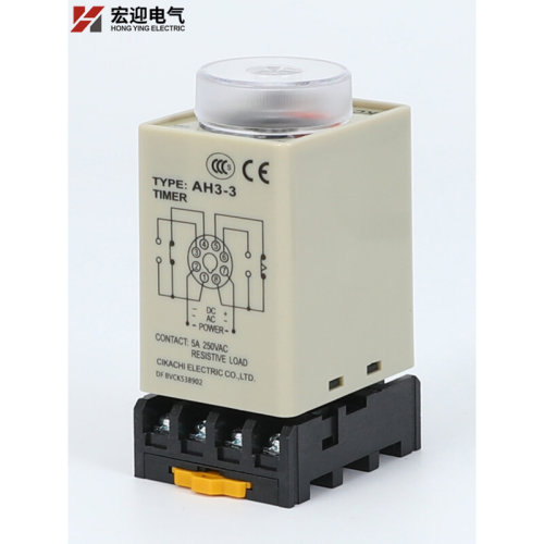 时间继电器AH3-3 AH3-2时控220v定时器10分60s可调24v通电延时30s