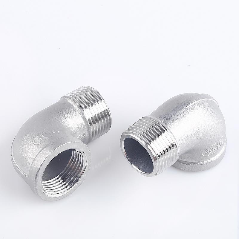 304不锈钢内外丝弯头内丝外丝铸造丝扣直角内外牙转接弯管201/316