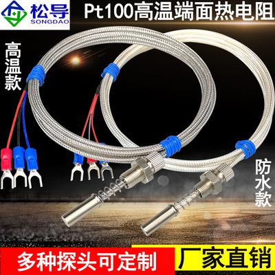 WZPM-201端面热电阻 Pt100热电阻 温度探头传感器 M8*0.75铂电阻