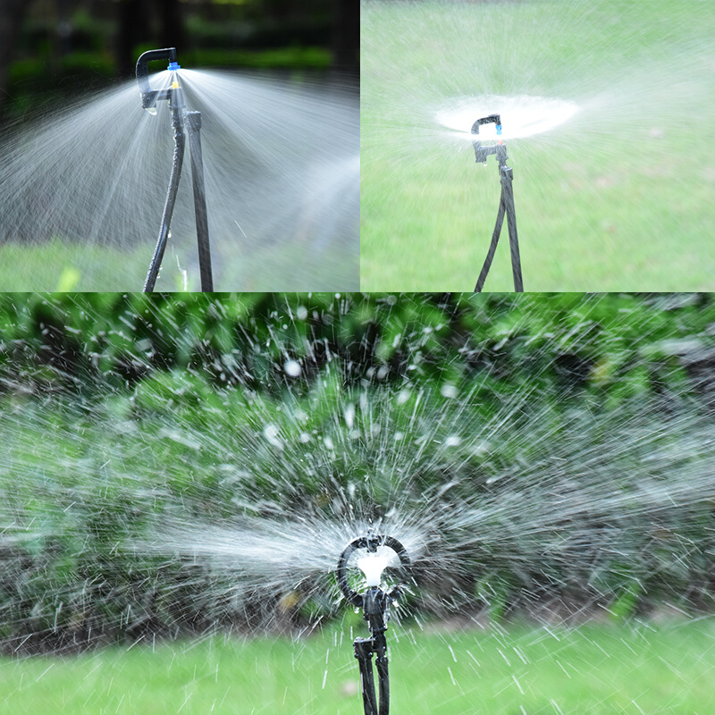 大棚微喷倒挂折射喷头旋转自动浇水浇花园林灌溉农用喷灌雾化设备