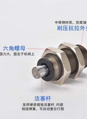 气动rbqc2007短型油压液压缓冲器阻尼器rbq2508缓冲阻尼短行程油