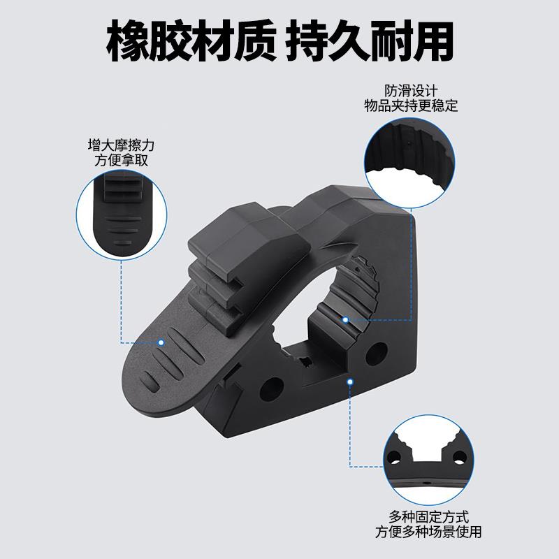 铁锹固定支架车载工兵铲支架越野橡胶固定扣车顶横杆快速固定卡扣