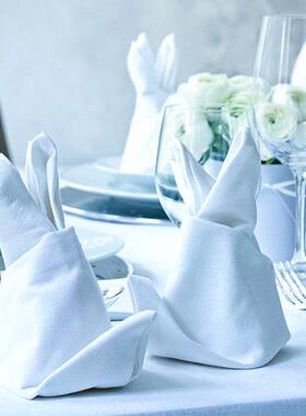 酒吧传奇 吸水不掉毛白色口布/擦杯布/正方型口布/专业酒杯擦拭布