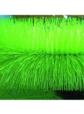 水族箱锦鲤鱼池过滤毛刷底滤材料十字304不锈钢1.6芯绿色优质毛刷