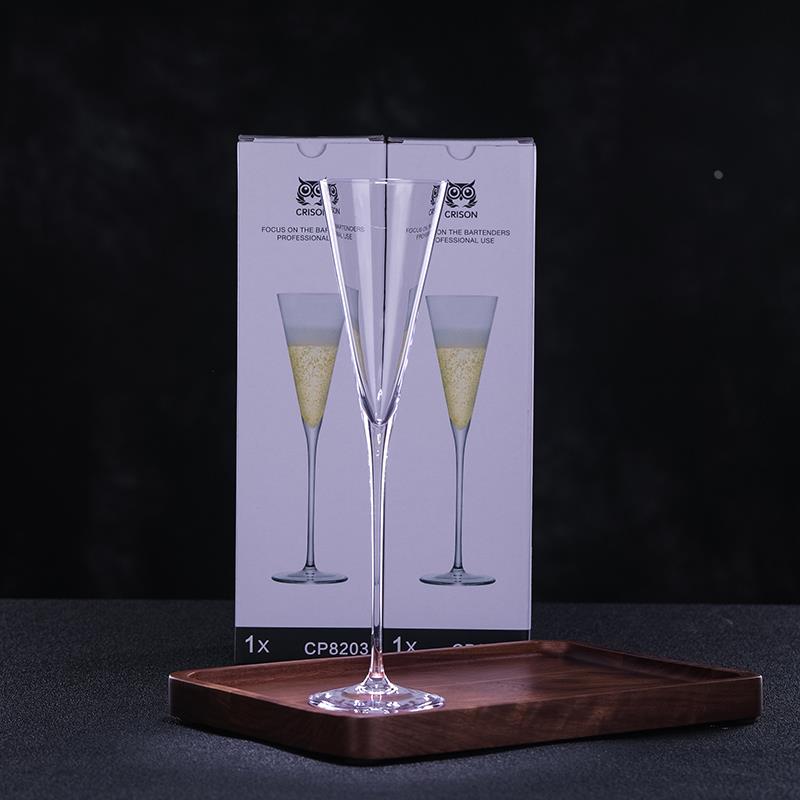 CP8203 CRISON无铅水晶玻璃香槟酒杯子 高脚气泡酒杯调酒鸡尾酒杯