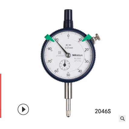 三丰mitutoyo原装指针式百分表2046SB量表0.01指示表0-10mm