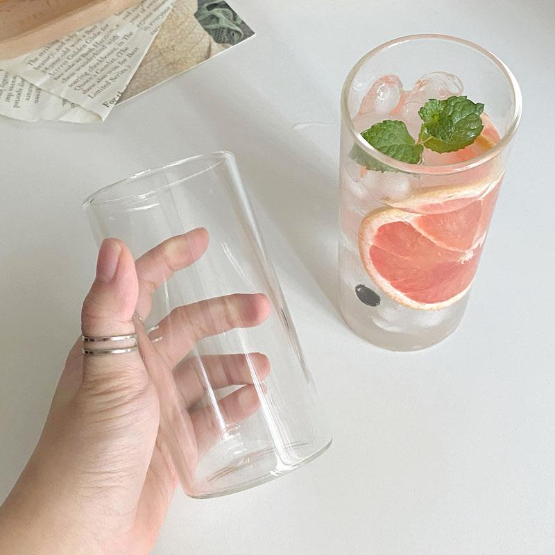 ins高颜值水果茶杯冷饮果汁饮品杯家用气泡水玻璃喝水杯子咖啡杯