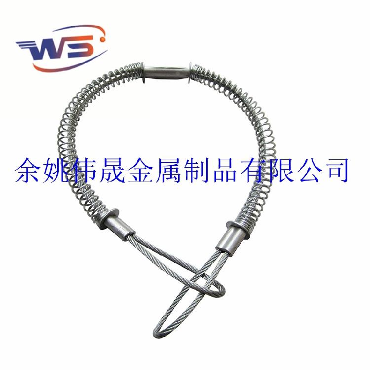 防爆安全绳 双弹簧钢缆 防崩钢丝绳拉索 Whipcheck Safety Cable