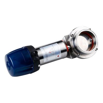 气动快装蝶阀304不锈钢卫生级卡盘卡箍立式单作用调节型智能头102