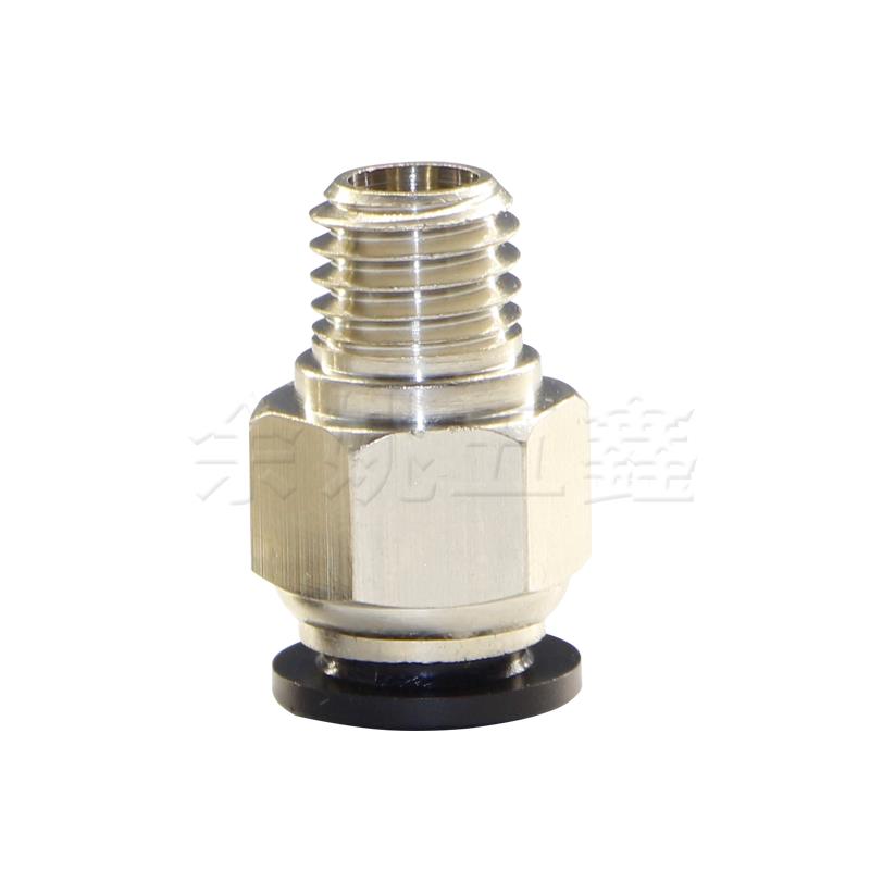 铜镀镍快速接头螺纹直通气管快插 模具水嘴快速PC8 10 12 M8 1012