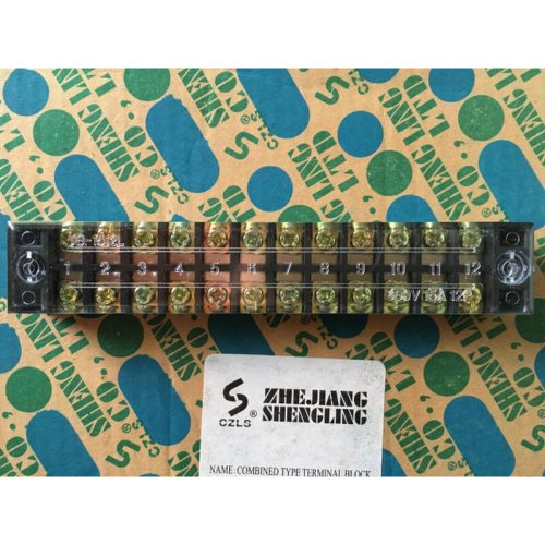 浙江盛菱TB-1512L 15A/12P固定式接线端子连接器排板 端柱A级铜片