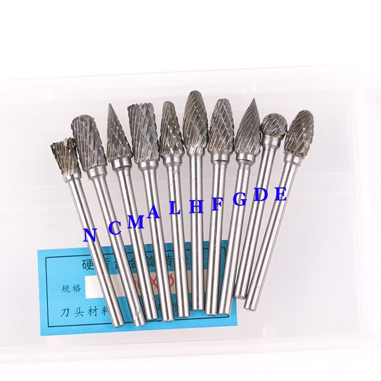 硬质合金旋转锉 6mm套装单齿 钨钢打磨头钨钢铣刀合金打磨头3mm