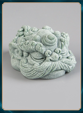 趴办公新精品茶宠创意国潮中式家居醒狮桌面趴狮造景摆件