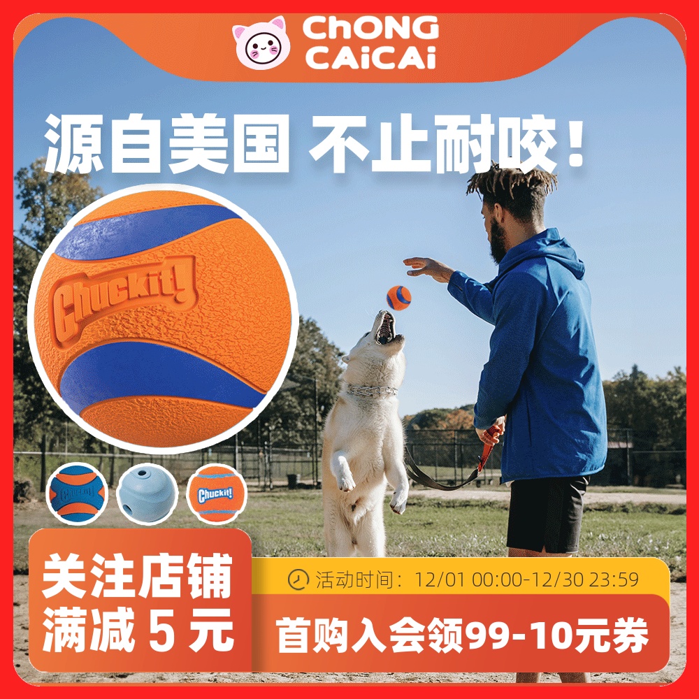 Petmate橡胶球狗玩具磨牙互动