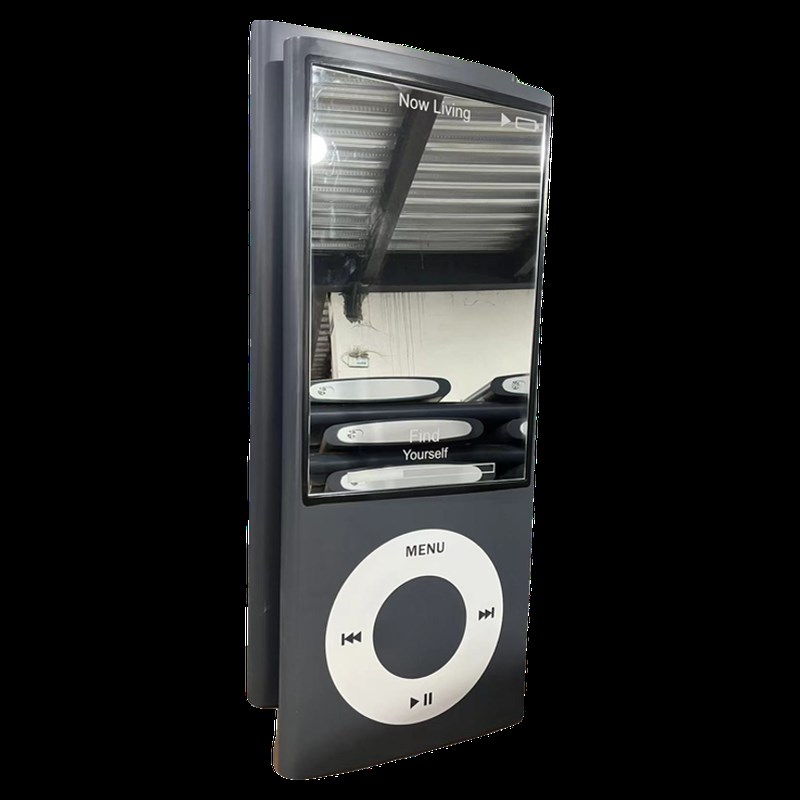 创意播放器ipod mp3实木玻璃镜 全身镜全身镜家居装饰镜潮流家居