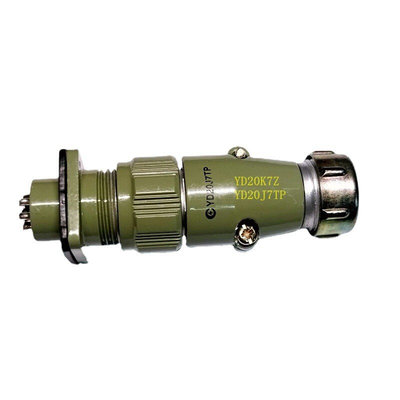 防水航空插头插座插件连接器YD20K7Z/YD20J7TP-7芯绿色整套直头