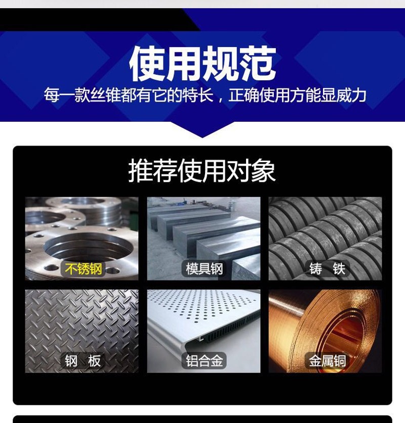 高品质管螺纹丝锥 机用丝攻RP RC1/16 1/8 1H/4 3/8 1/2 3/4 1 2