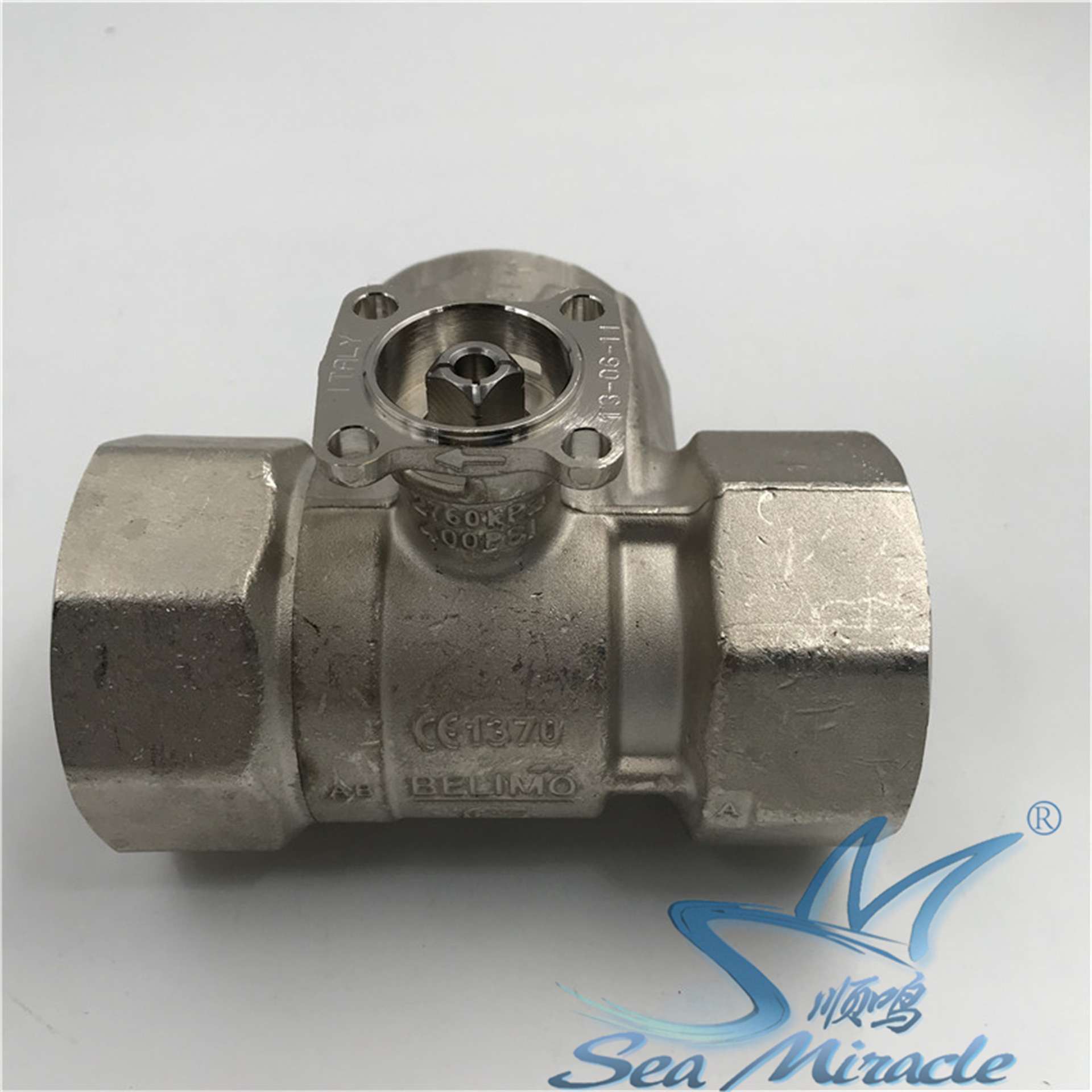 搏力谋R3050-40-S4/R3050-58-S4螺纹不锈钢电动三通球阀DN50