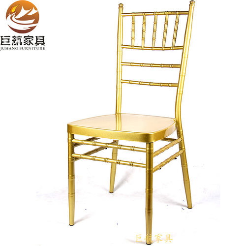 【JH-W58】厂家直销加厚金属竹节椅户外婚礼酒店宴会椅可叠放批发