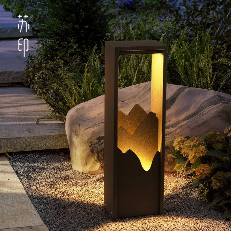 新中式别墅庭院路灯中国风设计户外防水草坪灯太阳能景观灯