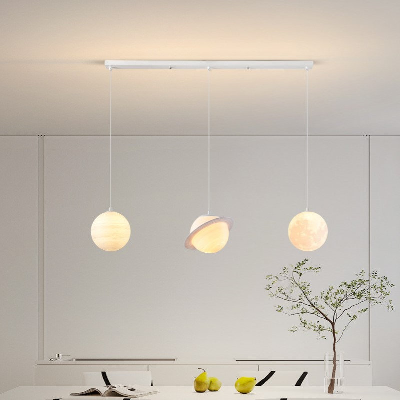 卧室月球灯餐桌灯具现代简约餐厅吊灯日式过铁道图纯货其他中山无