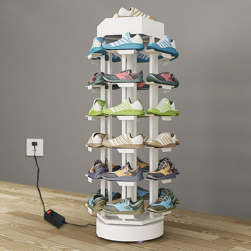 电动智能360度旋转电动鞋架五金系统多层收纳省空间鞋柜架