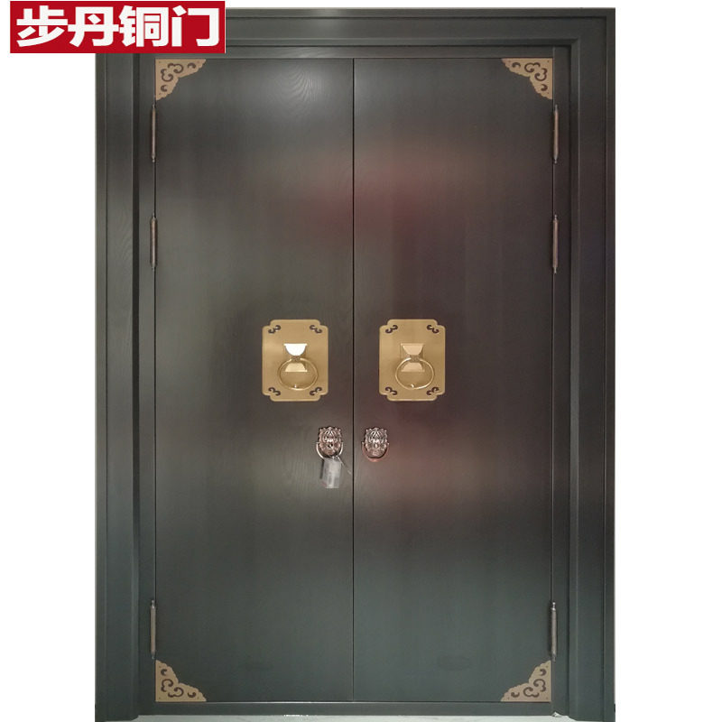 步丹仿古将军铜门双开浙江永康