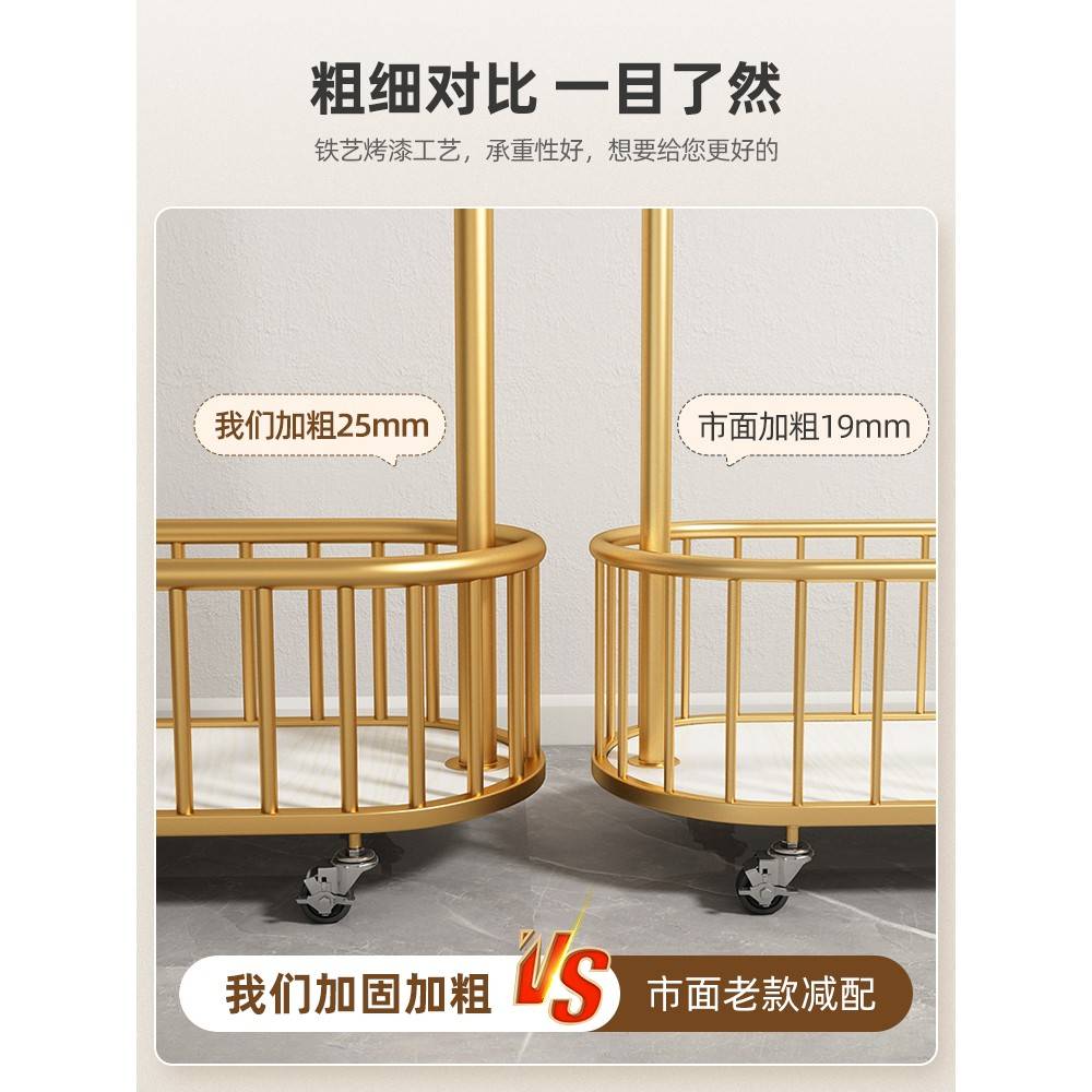 衣架地帽卧室64188落衣可带家用动室移内架红网轮简轻奢晾挂衣架