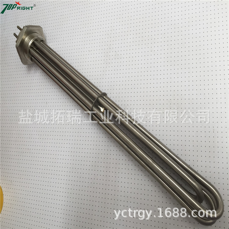 供应DN40螺纹水烧电加热管 1.5寸螺纹法兰液体加热管 DN50加热管
