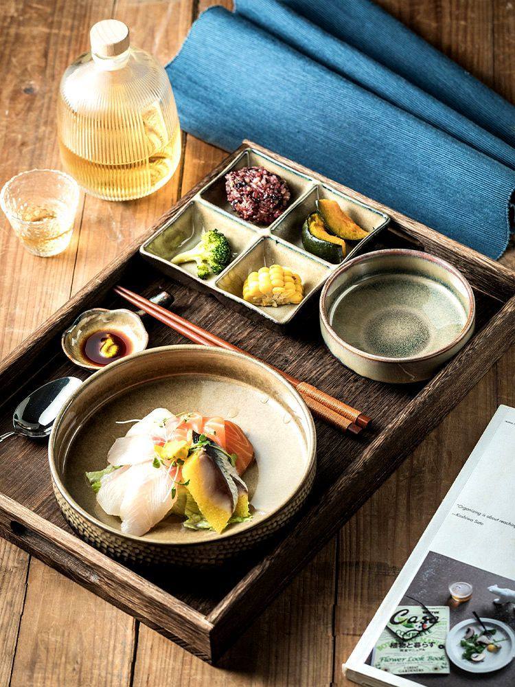 高级一人食餐具仪式感餐盘民宿早餐套装盘子日式碗碟精致托盘套餐