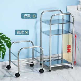 收纳架子宝宝洗澡盆二层置物架 浴室不锈钢脸盆架卫生间厨房落地式