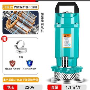 潜水泵家用220V小型抽水泵高扬程抽水机化粪池抽粪排污泵污水泵