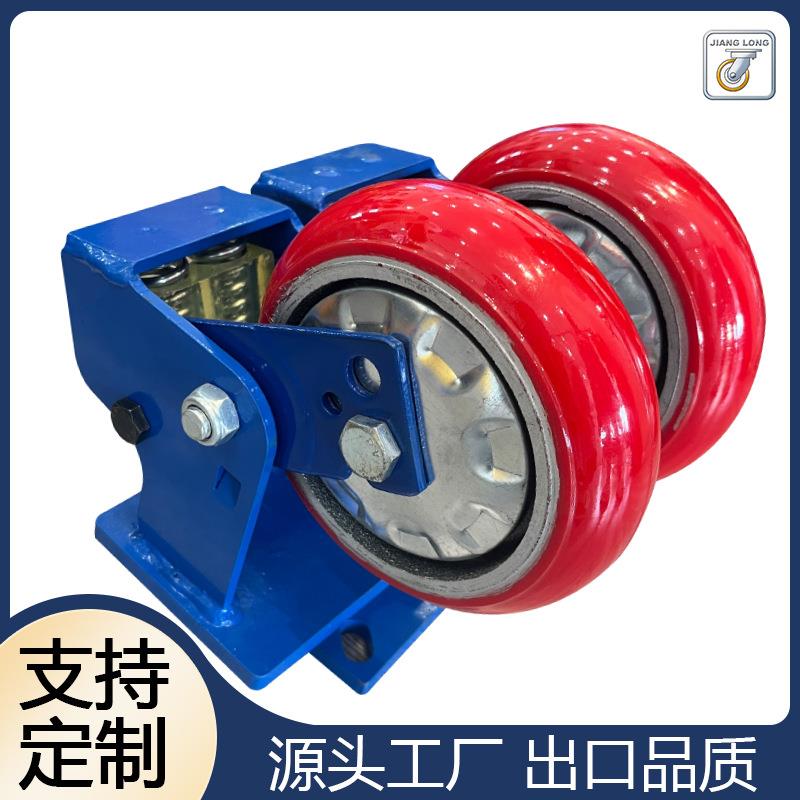 双段建筑可调节脚轮超重型减震脚轮重型脚轮中型尼龙轮货架万向轮