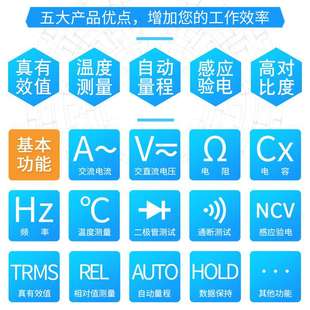 自動量程真有效值相對值交流數字萬用鉗形表 伊萬廠家VC3267A