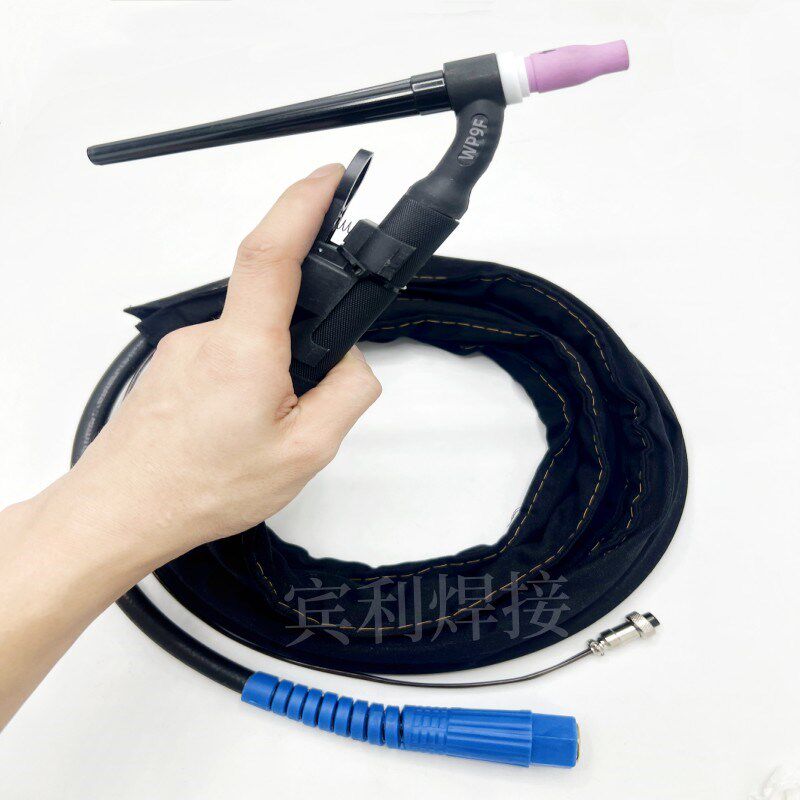 WP-9/9F可弯曲枪头一体式橡胶管冷焊机氩弧焊枪焊把线手线纯铜芯
