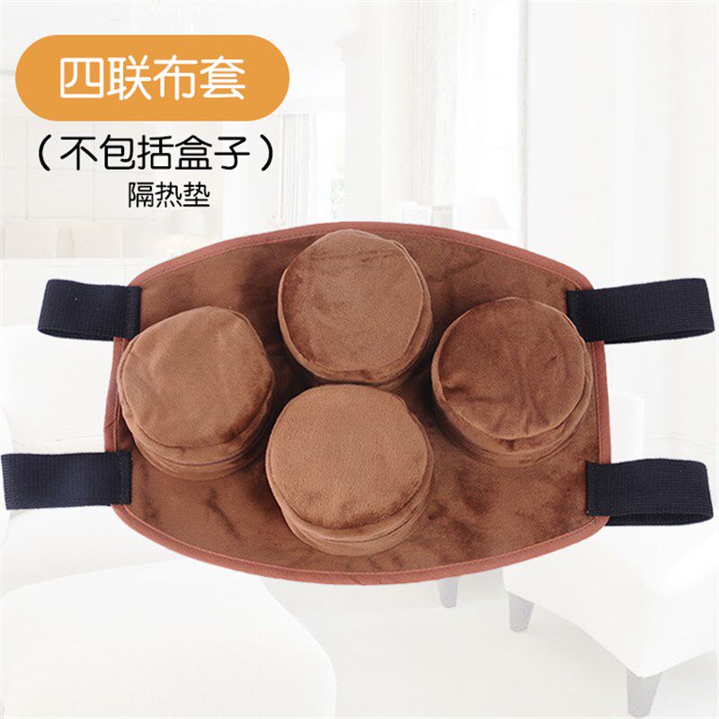 膝盖艾灸盒家用随身灸四联无烟膝关节专用艾灸衣腿部温灸器腹腰部