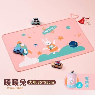 儿童矽胶餐垫小学生一年w级午餐桌垫防水防油吃饭垫子可折叠 新品