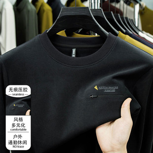 圆领T恤爸爸男装 长袖 休闲打底上衣服6620 PIG宽松卫衣男士 LUXURY