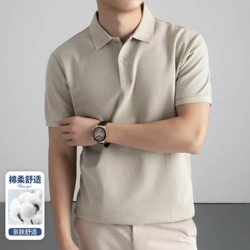 LUXURY PIG男装款拉链领短袖Polo衫202夏季新款纯棉T恤上衣26161