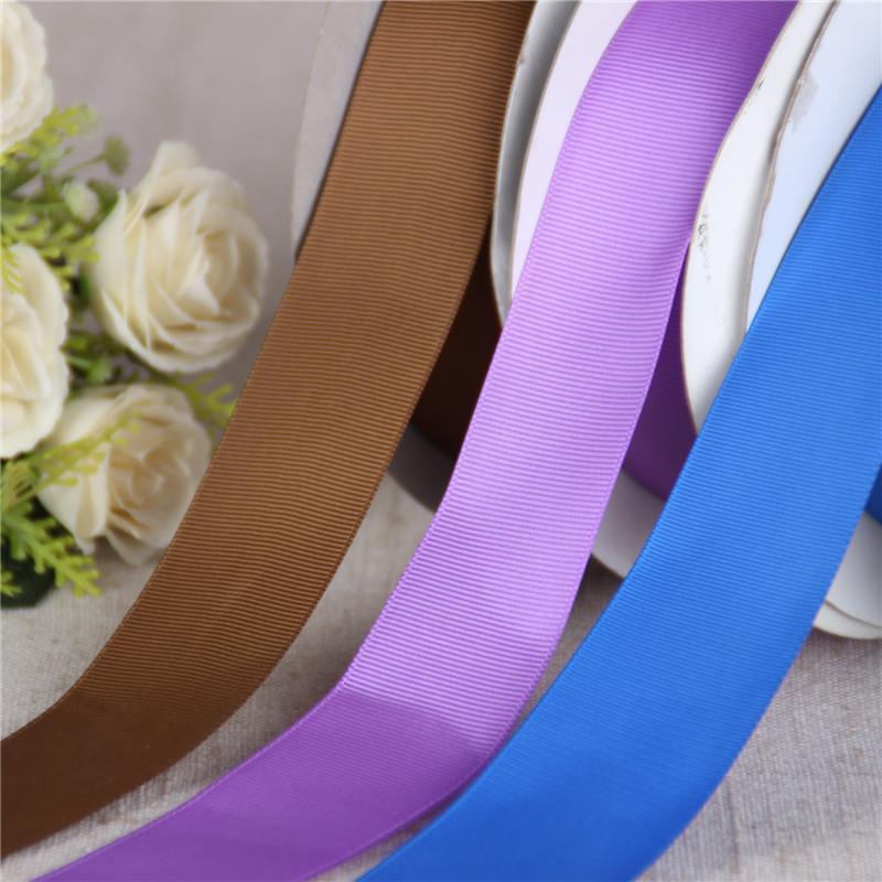 锦辉12分3.8cm纯色涤纶罗纹丝带服装辅料织带100码/卷花束飘带