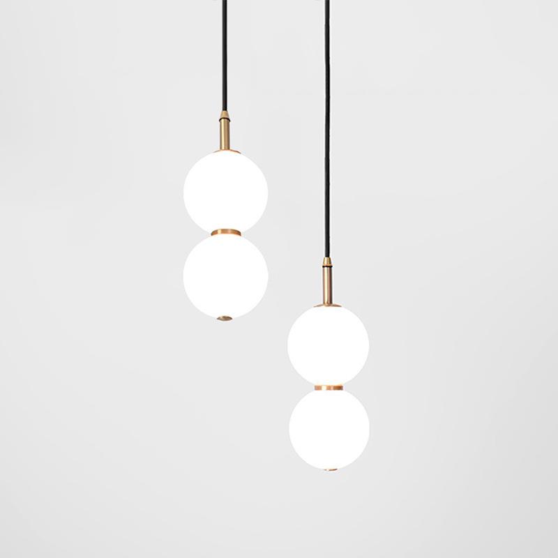 北欧设计师玻璃床头艺术小吊灯现代简约创意装饰餐厅吧台楼梯灯